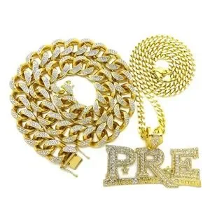Hip Hop Iced Young Dolph PRE Necklace & 18" Full I