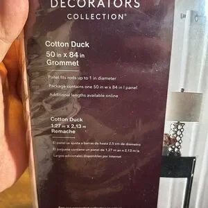 Home Decorators Collection 50x84" Single Panel Curtain - Cotton Duck - White