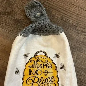 Homemade Crochet Decorative Towel Honeycomb‎ And Bees