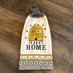 Homemade Crochet Decorative Towel Honeycomb and Bees
