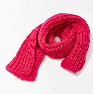 Hot Pink Knit Scarf - NWT