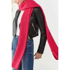 Hot Pink Knit Scarf - NWT