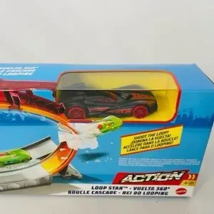 Hot Wheels Action Loop Star Vuelta 360 With Red Diecast Car New in Box