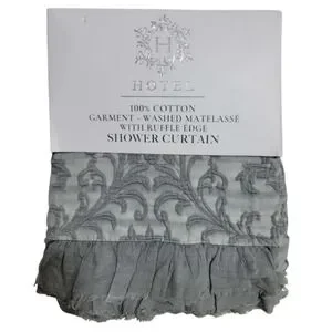 Hotel Shower Luxury Shower Curtain Gray Matelass LUXE FABRIC 72”