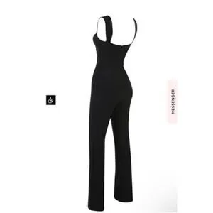 House Of Cb Yasmeen Black Bandage Jumpsuit Size S Small