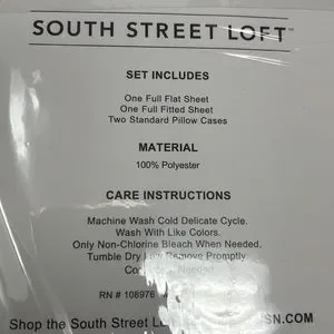 HSN South Street Loft Full Sheet Set