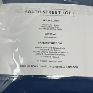 HSN South Street Loft Full Sheet Set
