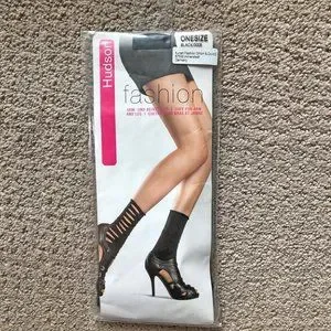 Hudson Fashion Ripped Black Cuffs For Arms Or Legs Matte Opaque Women One Size