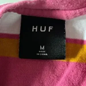 Huf Striped Crew T Tagged M
