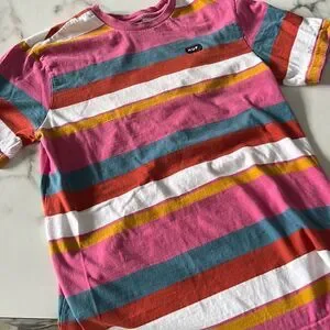 Huf Striped Crew T Tagged M