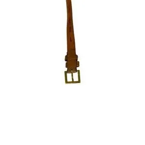 Hunt Club‎ Brown Leather Belt Made In USA Size 34 Glove Leather Brass Buckle