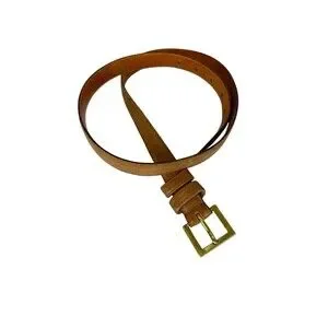 Hunt Club‎ Brown Leather Belt Made in USA Size 34 Glove Leather Brass Buckle
