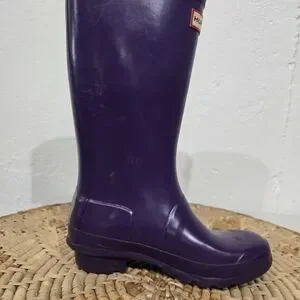 Hunter Kids Gloss Purple Waterproof Rain Snow Boots Size 4
