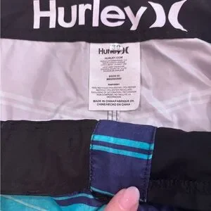 Hurley Men’s Swim Trunks – Size 30 – Multi-Color Blue