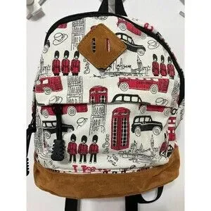 I Love London Mini Backpack Travel British England SOUVENIR Adjustable Straps