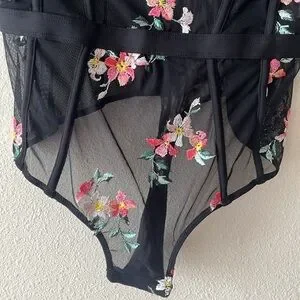 I.N.C. INTERNATIONAL CONCEPTS Women's Floral Lace Lingerie Bodysuit