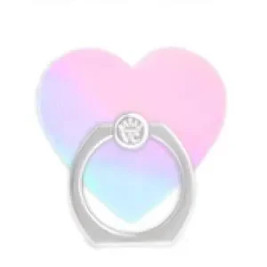 Iridescent Opal IPhone 11 Pro Max Phone Case With Attached Heart Phone Ring