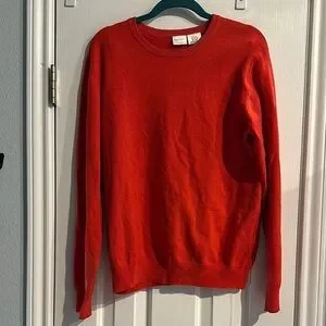 Isaac Mizrahi x Target Silk Blend Red Crewneck Sweater Women’s Large Casual