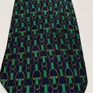 ITALIAN Equestrian Themed Silk Tie