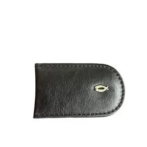 Italian leather magnetic money clip
