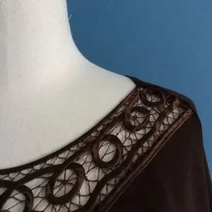 IZ Byer Lace Trim Scoop Neck Top