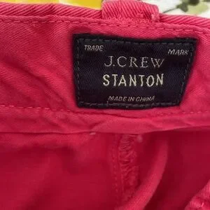 J Crew Berry Colored Cotton Twill Men's Red Shorts 38