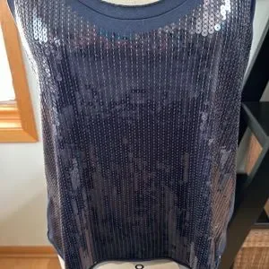 J. Crew Cotton Sequined Tank In Size Medium In EUC