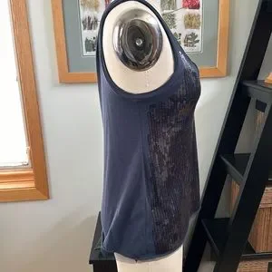 J. Crew Cotton Sequined Tank In Size Medium In EUC