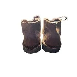 J CREW CREWCUT KIDS' SUEDE MACALISTER BOOTS SHOES TAN BROWN SIZE9 MADE IN ITALY