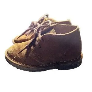 J CREW CREWCUT KIDS' SUEDE MACALISTER BOOTS SHOES TAN BROWN SIZE9 MADE IN ITALY