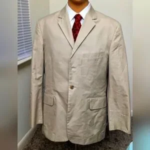 J Crew Men's Blazer Size 42R Tan Sport Coats Quality‎ Suits By J Crew