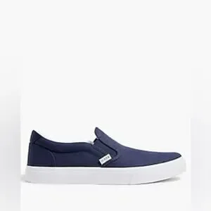 J. Crew Navy Canvas Slip-on Sneakers