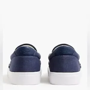 J. Crew Navy Canvas Slip-on Sneakers