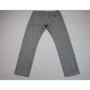 J.Crew Pants Mens Size 36 X 32 Gray Cotton Blend Flat Front Straight Leg Chino