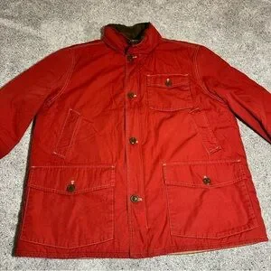J Crew Quilted Barn Chore Jacket With Corduroy Collar And Hidden Hood - XL