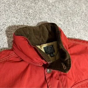 J Crew Quilted Barn Chore Jacket With Corduroy Collar And Hidden Hood - XL