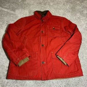 J Crew Quilted Barn Chore Jacket with Corduroy Collar and Hidden Hood - XL