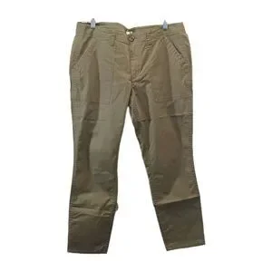 j crew Women's Green High-rise Straight Leg Stretch Chino Pants Size 14