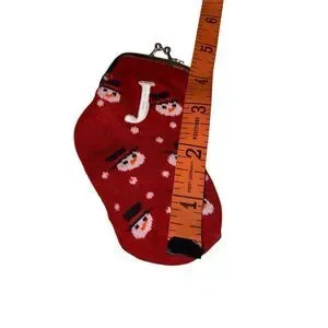 J Snowman Sock Purse Winter Christmas Xmas Toddler Girls Kids