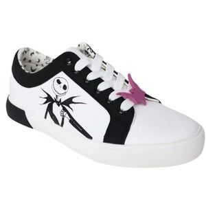 Jack & Sally Shoes Womens 10 Sneakers Black Pink Skellington Nightmare Christmas