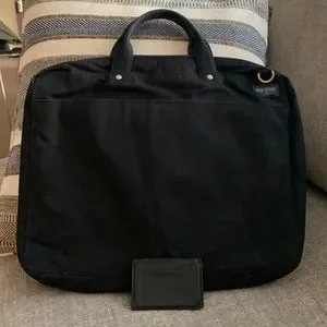 ✨JACK SPADE Green Street Canvas Laptop Bag & Card Holder