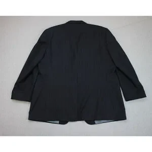 Jack Victor Blazer Men's 48R Black Wool Notch Lapel Single Vented Suit Jacket