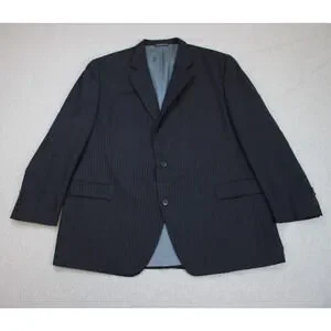 Jack Victor Blazer Men's 48R Black Wool Notch Lapel Single Vented Suit Jacket