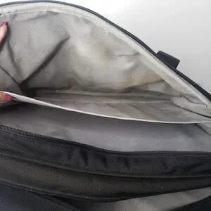 Jaguar Laptop Bag Briefcase Black Nylon Organizer Padded Compartment Zip Handles