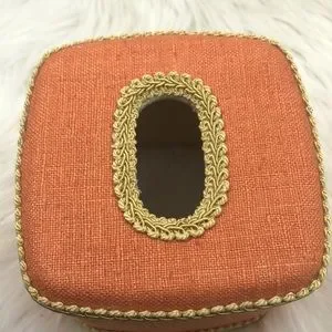 Jan Sevadjian Designs Monogrammed “H” Tissue Box