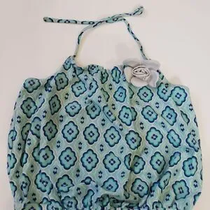 Janie and Jack Blue Flower Halter Swimsuit