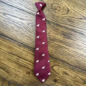 Janie and Jack Burgundy Bulldog Clip On Tie