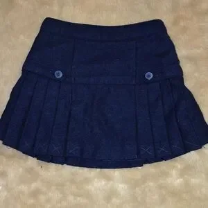 JANIE AND JACK NAVY BLUE WOOL FULLY LINED SKIRT SIZE 12-18 MONTHS NWOT