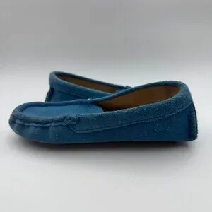 Janie & Jack‎ Boys Blue Suede Shoes Slip On Great For Easter Outfit Sz 10-11