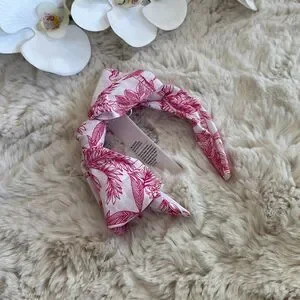 Janie & Jack Flamingo Toile Bow Headband OS
